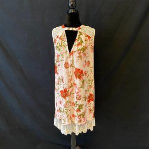 Flower and Lace Dress - Size Small